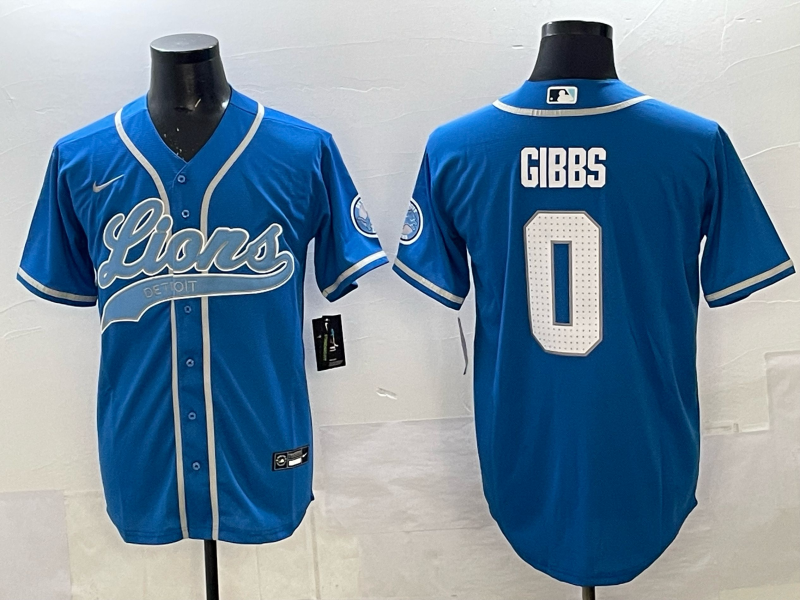 Men Detroit Lions #0 Gibbs blue NFL Nike 2025 jersey 002->washington commanders->NFL Jersey